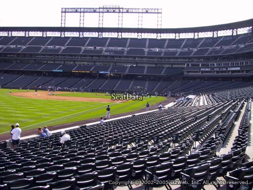 Seat view from section 148 at Coors Field, home of the Colorado Rockies