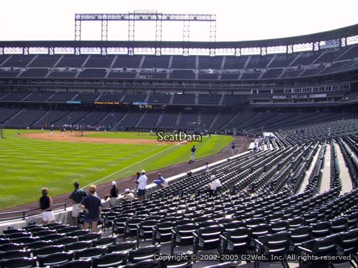 Seat view from section 149 at Coors Field, home of the Colorado Rockies