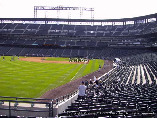 Seat view from section 150 at Coors Field, home of the Colorado Rockies