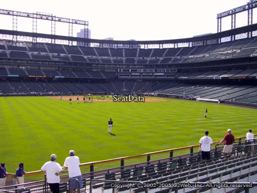 Seat view from section 157 at Coors Field, home of the Colorado Rockies