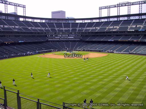 Seat view from section 201 at Coors Field, home of the Colorado Rockies