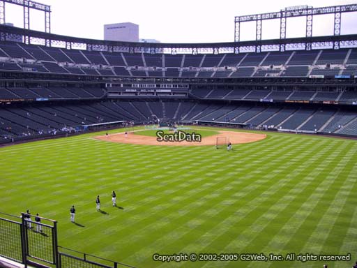Seat view from section 202 at Coors Field, home of the Colorado Rockies