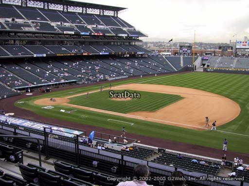 Seat view from section 219 at Coors Field, home of the Colorado Rockies
