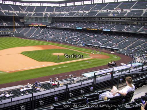 Seat view from section 242 at Coors Field, home of the Colorado Rockies