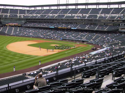 Seat view from section 245 at Coors Field, home of the Colorado Rockies