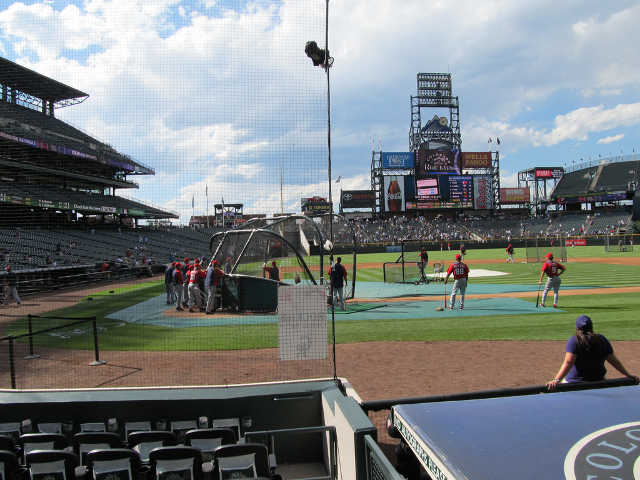 View from Coors Clubhouse Section A at Coors Field, home of the Colorado Rockies