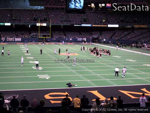 Seat view from section 102 at the Mercedes-Benz Superdome, home of the New Orleans Saints