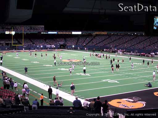 Seat view from section 106 at the Mercedes-Benz Superdome, home of the New Orleans Saints
