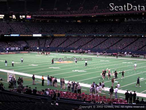 Seat view from section 108 at the Mercedes-Benz Superdome, home of the New Orleans Saints