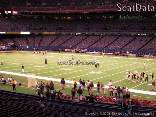 Seat view from section 109 at the Mercedes-Benz Superdome, home of the New Orleans Saints