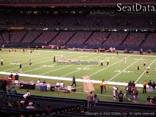 Seat view from section 111 at the Mercedes-Benz Superdome, home of the New Orleans Saints