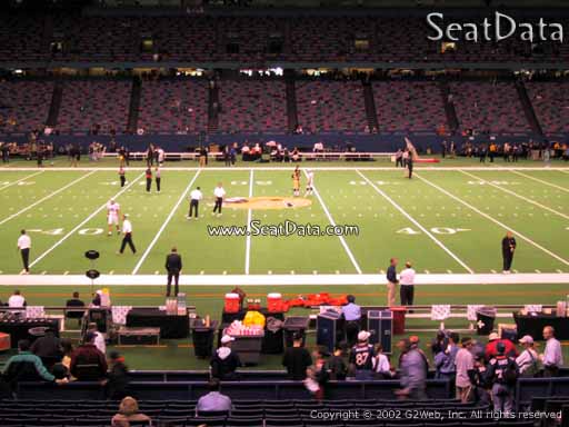 Seat view from section 114 at the Mercedes-Benz Superdome, home of the New Orleans Saints