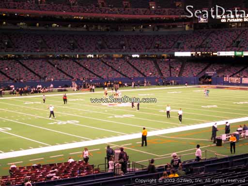 Seat view from section 119 at the Mercedes-Benz Superdome, home of the New Orleans Saints