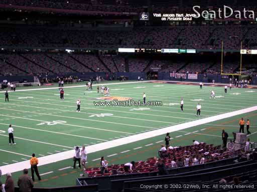 Seat view from section 121 at the Mercedes-Benz Superdome, home of the New Orleans Saints