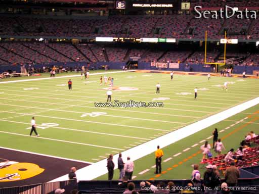Seat view from section 122 at the Mercedes-Benz Superdome, home of the New Orleans Saints