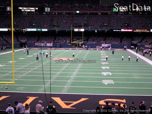 Seat view from section 127 at the Mercedes-Benz Superdome, home of the New Orleans Saints