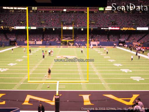 Seat view from section 128 at the Mercedes-Benz Superdome, home of the New Orleans Saints