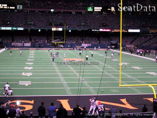 Seat view from section 129 at the Mercedes-Benz Superdome, home of the New Orleans Saints