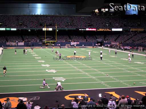 Seat view from section 130 at the Mercedes-Benz Superdome, home of the New Orleans Saints