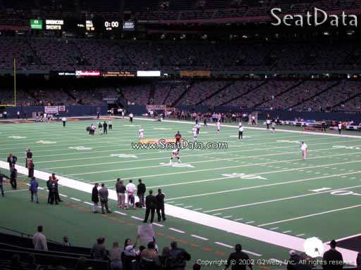 Seat view from section 134 at the Mercedes-Benz Superdome, home of the New Orleans Saints