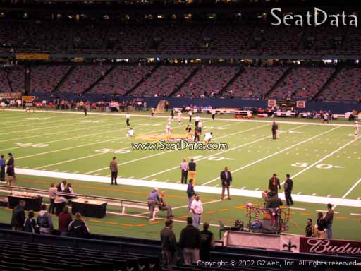 Seat view from section 139 at the Mercedes-Benz Superdome, home of the New Orleans Saints
