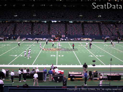 Seat view from section 142 at the Mercedes-Benz Superdome, home of the New Orleans Saints
