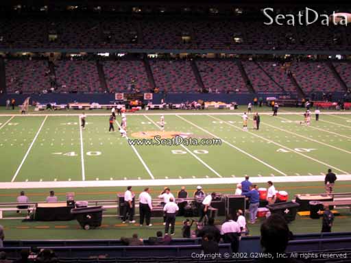 Seat view from section 143 at the Mercedes-Benz Superdome, home of the New Orleans Saints