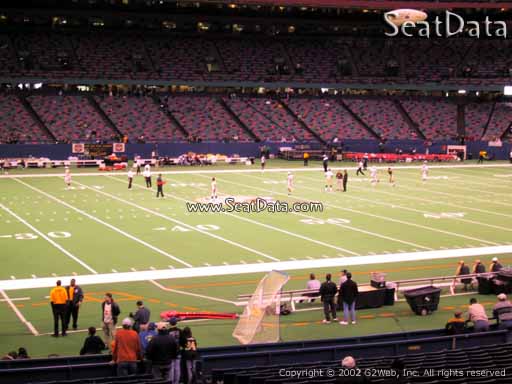Seat view from section 145 at the Mercedes-Benz Superdome, home of the New Orleans Saints