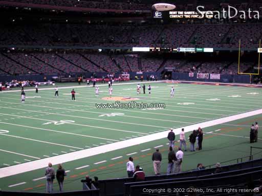 Seat view from section 149 at the Mercedes-Benz Superdome, home of the New Orleans Saints