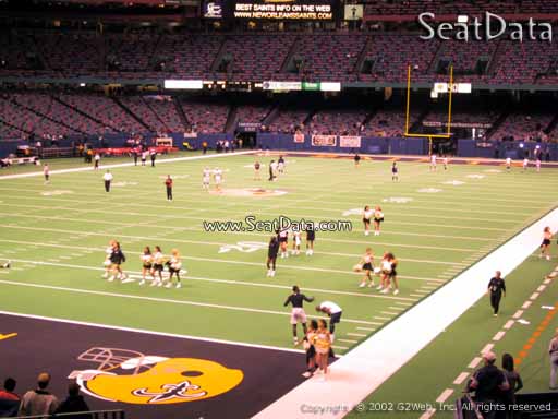 Seat view from section 152 at the Mercedes-Benz Superdome, home of the New Orleans Saints