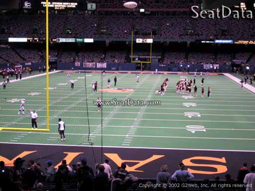 Seat view from section 155 at the Mercedes-Benz Superdome, home of the New Orleans Saints