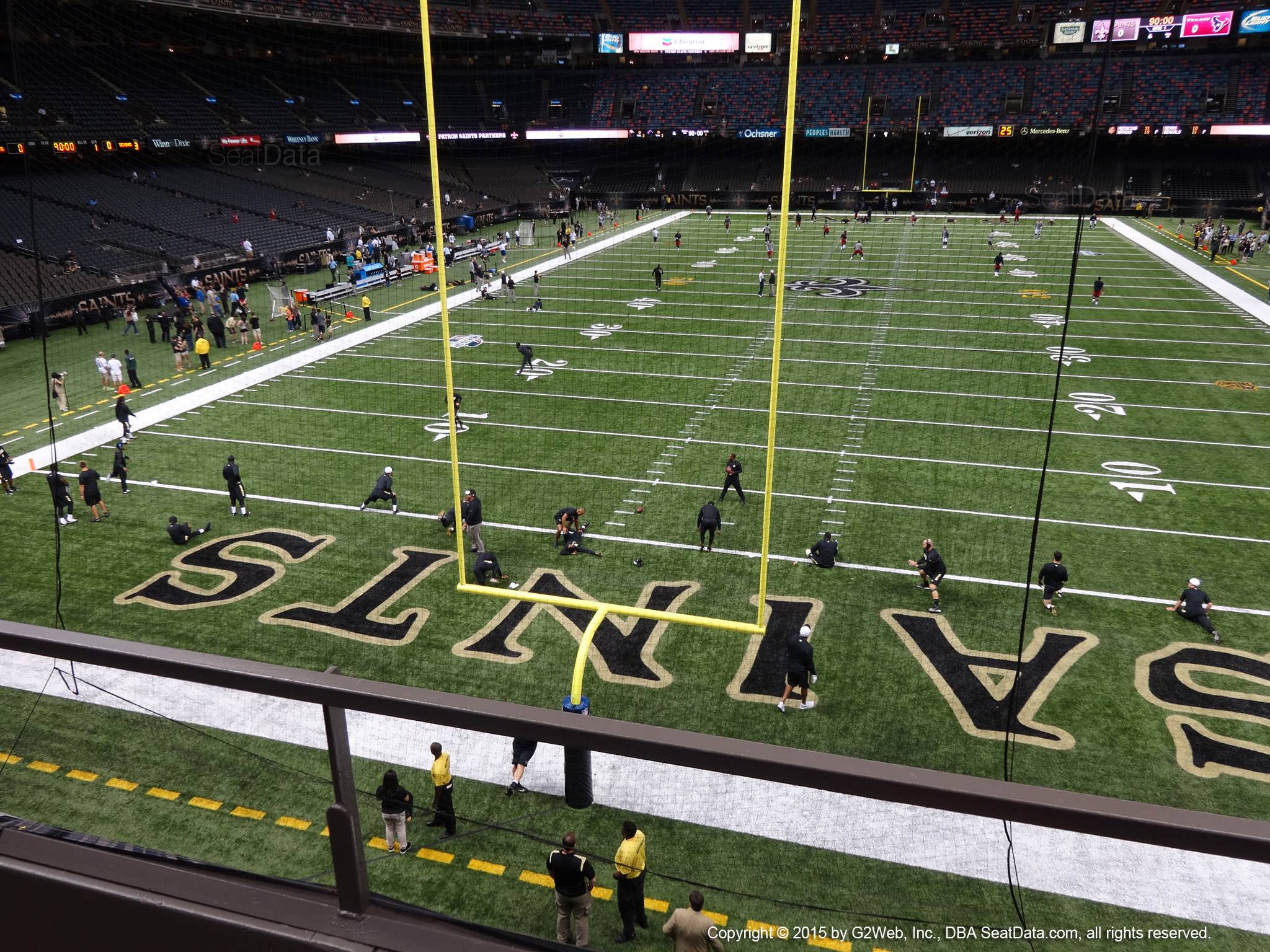 Seat view from section 241 at the Mercedes-Benz Superdome, home of the New Orleans Saints