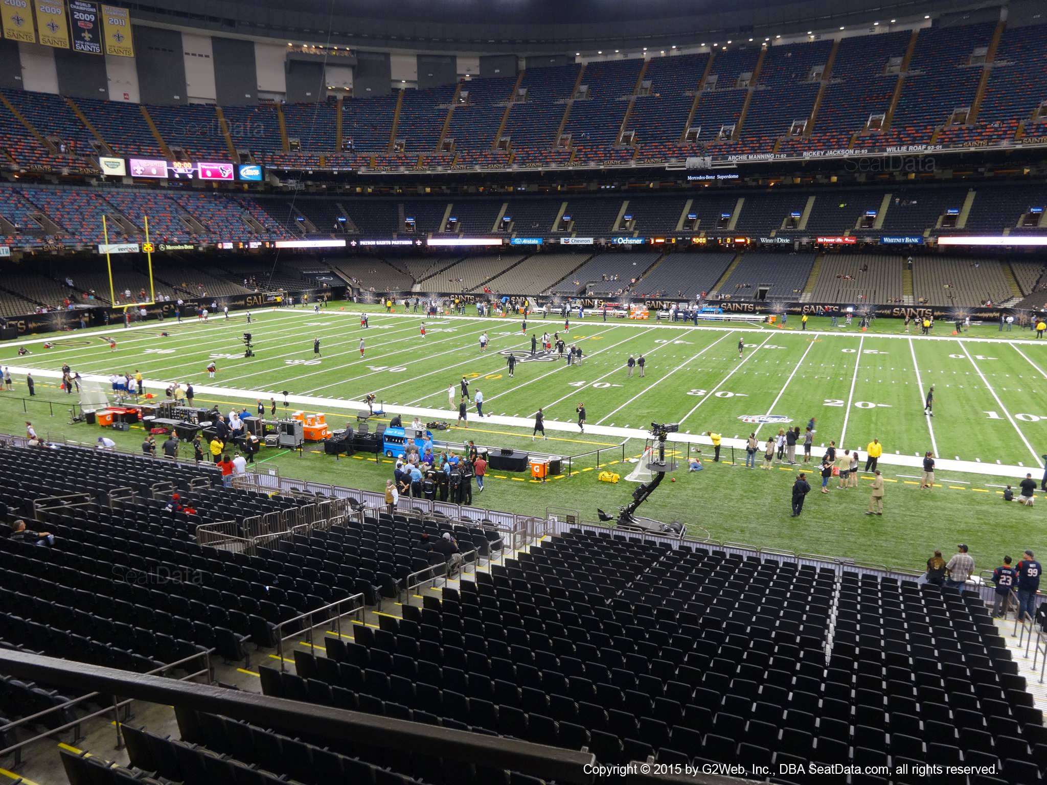 Seat view from section 259 at the Mercedes-Benz Superdome, home of the New Orleans Saints