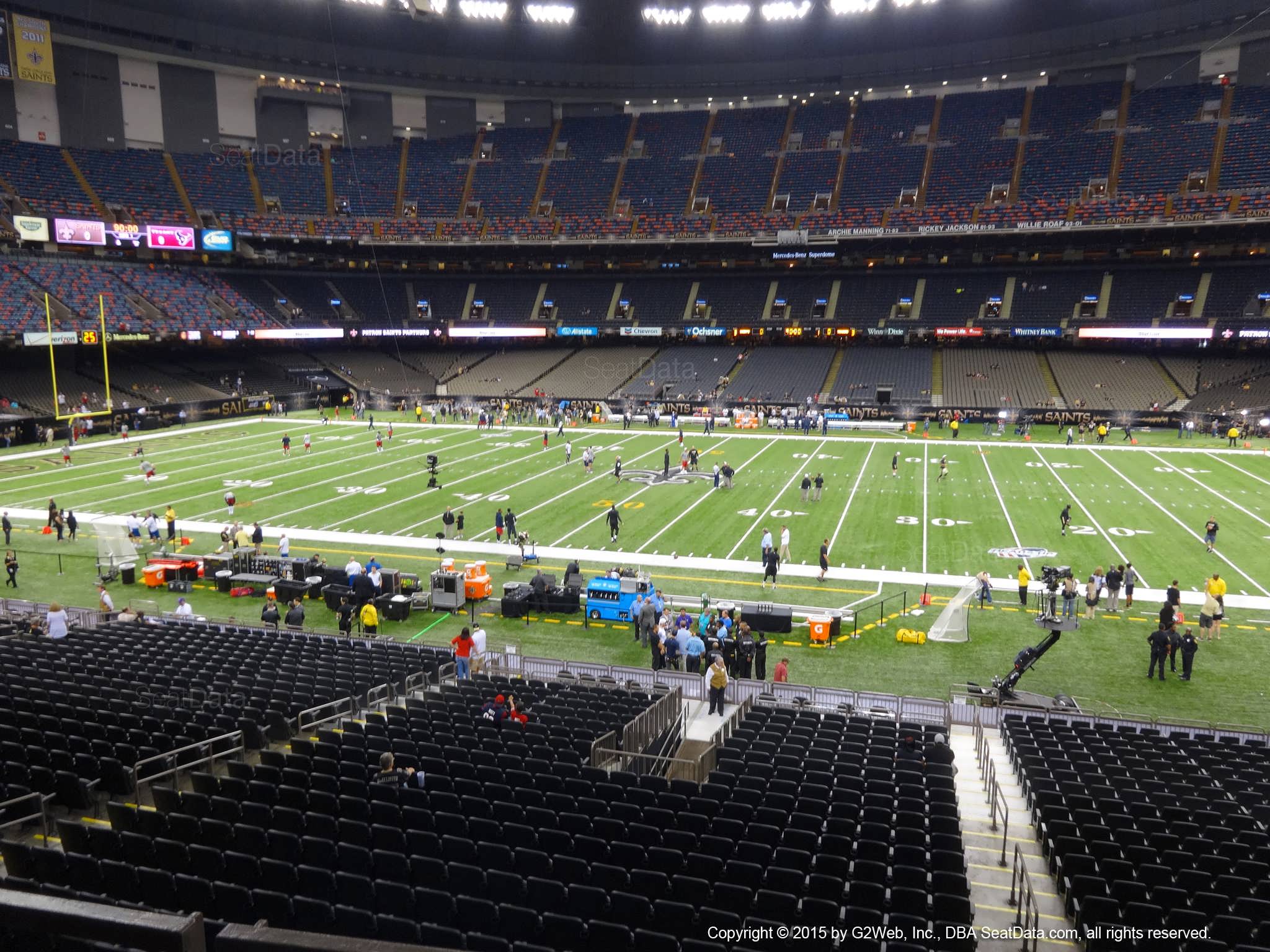 Seat view from section 261 at the Mercedes-Benz Superdome, home of the New Orleans Saints