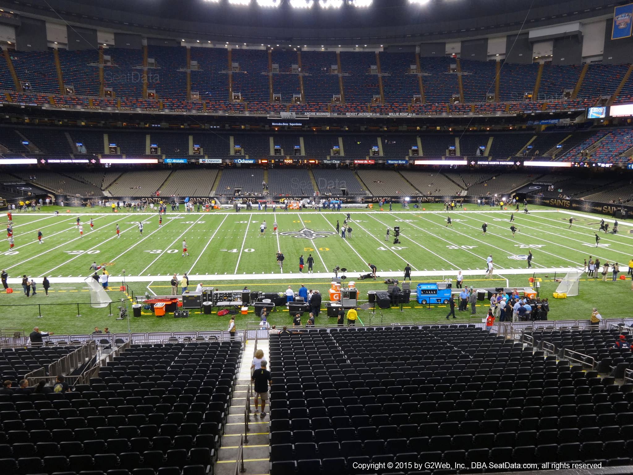 Seat view from section 265 at the Mercedes-Benz Superdome, home of the New Orleans Saints