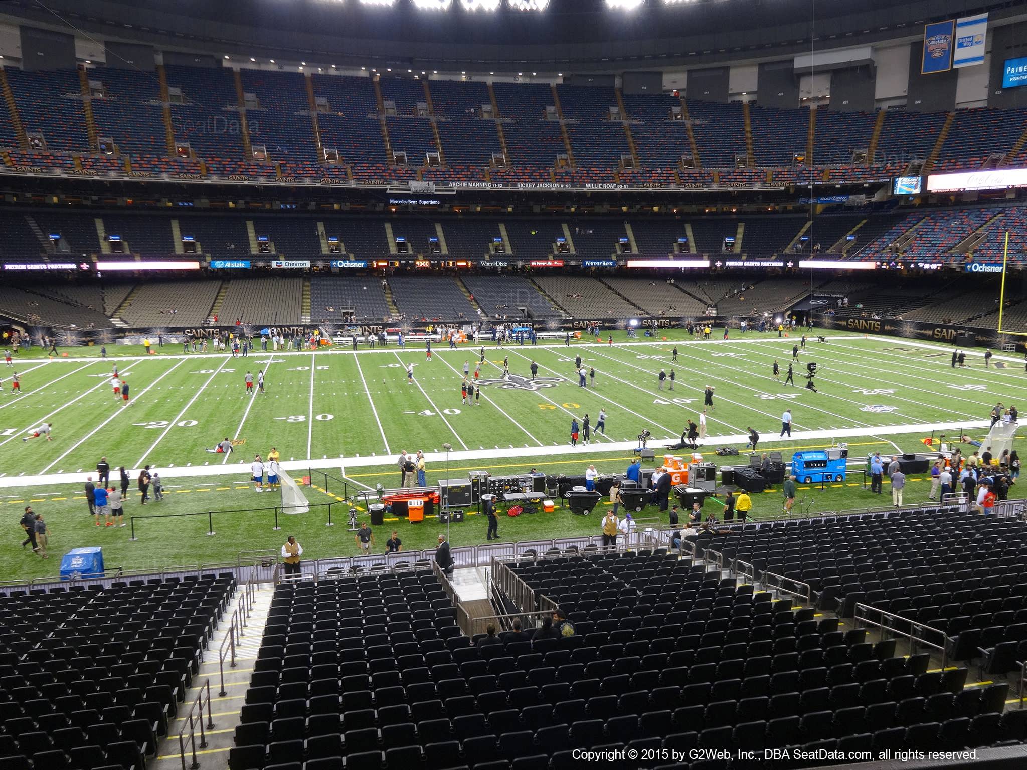 Seat view from section 267 at the Mercedes-Benz Superdome, home of the New Orleans Saints