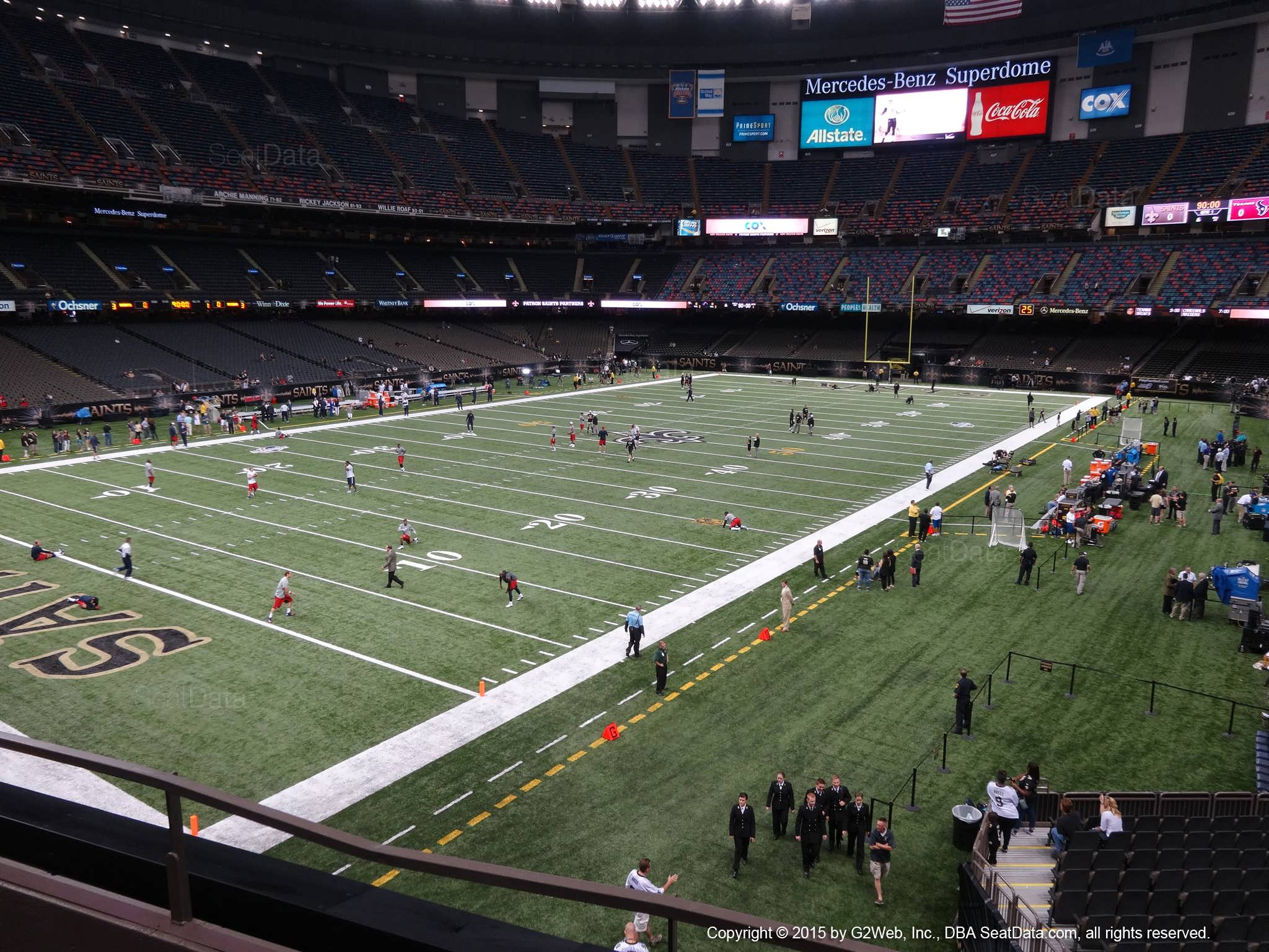 Seat view from section 277 at the Mercedes-Benz Superdome, home of the New Orleans Saints