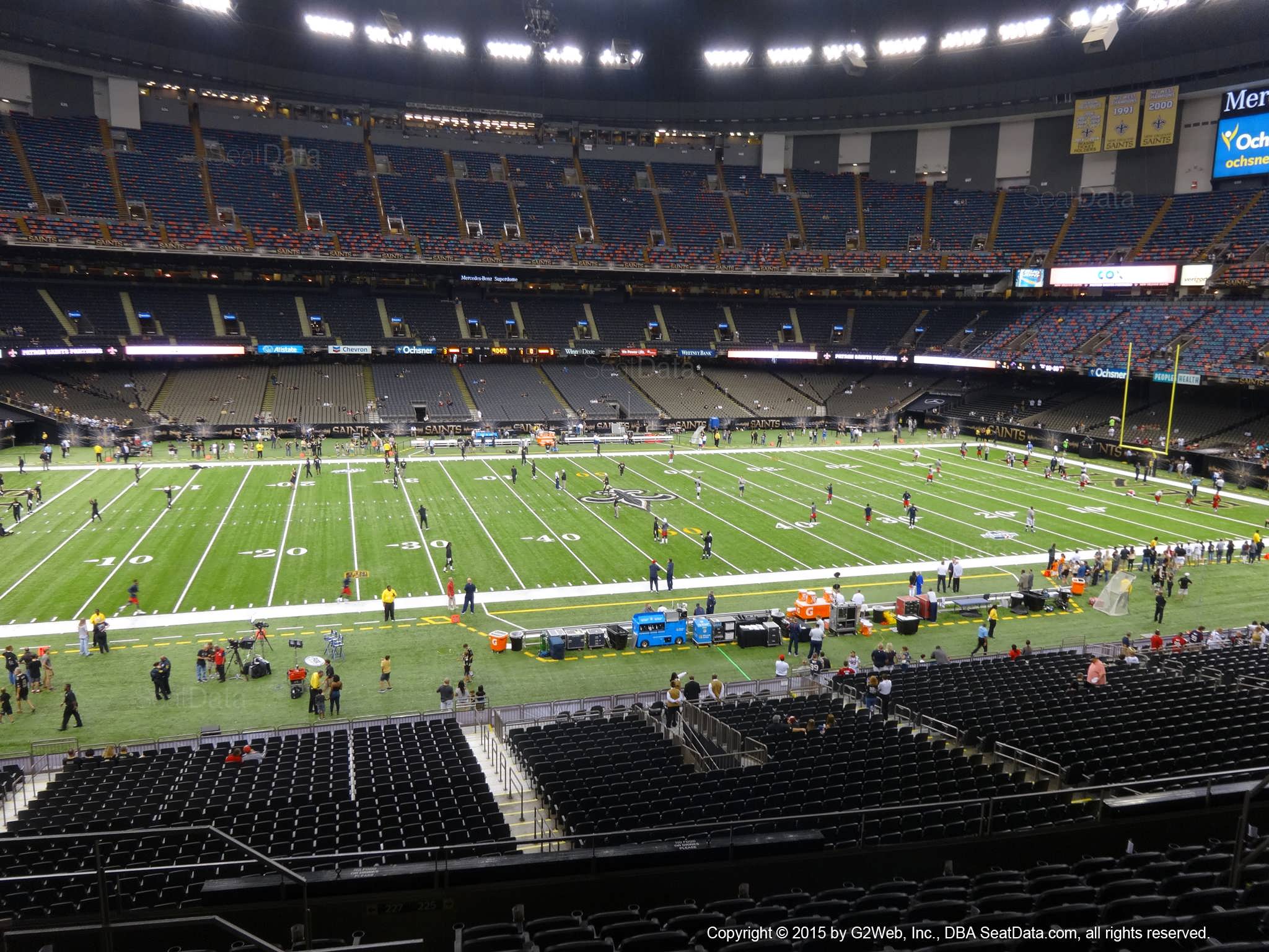 Seat view from section 314 at the Mercedes-Benz Superdome, home of the New Orleans Saints