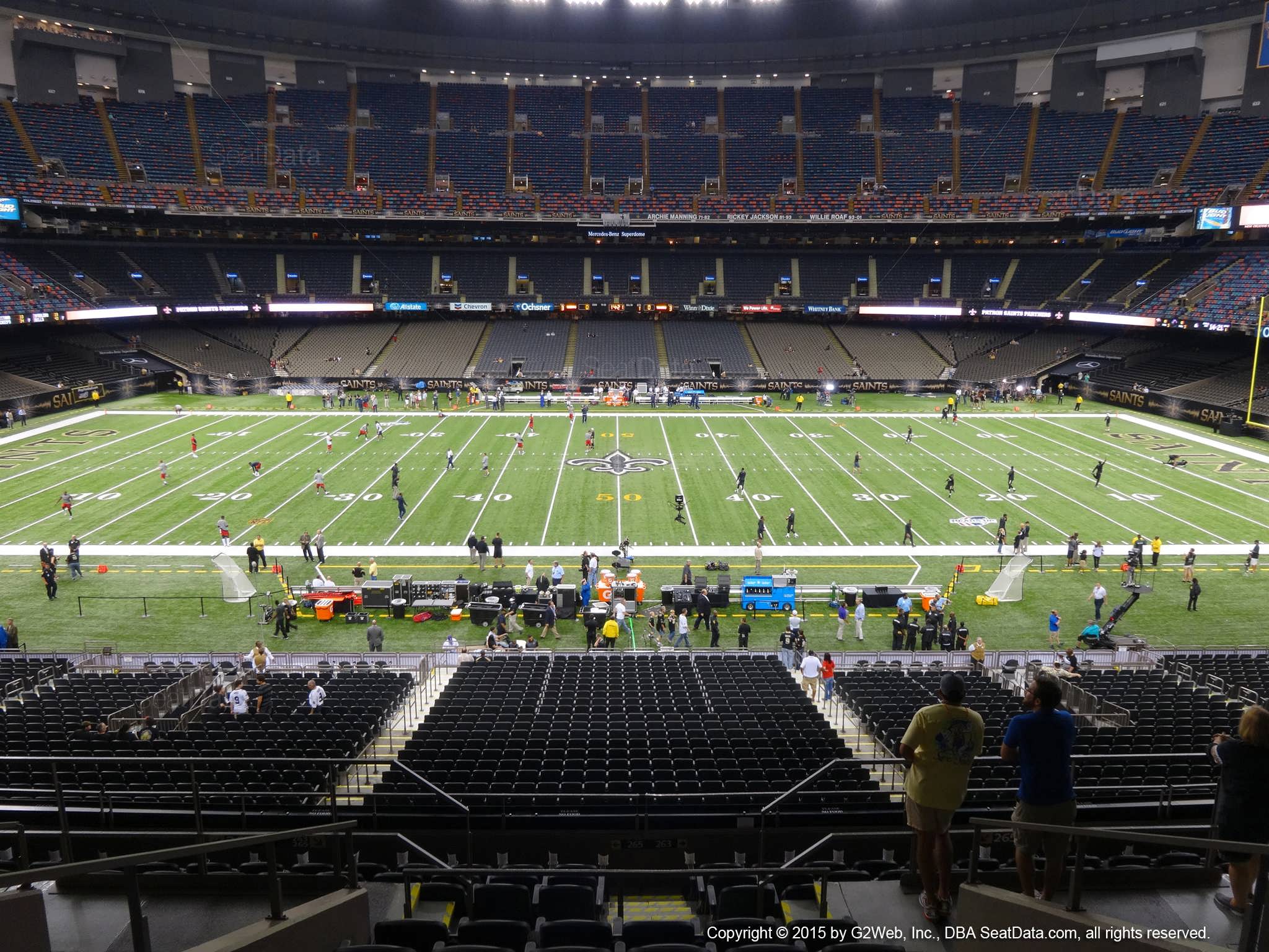 Seat view from section 336 at the Mercedes-Benz Superdome, home of the New Orleans Saints