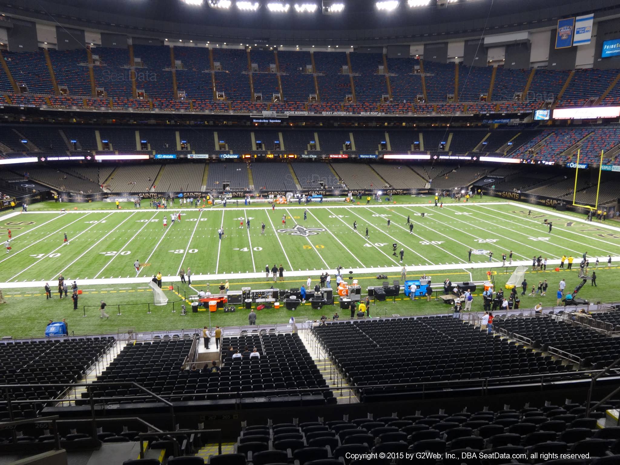 Seat view from section 337 at the Mercedes-Benz Superdome, home of the New Orleans Saints