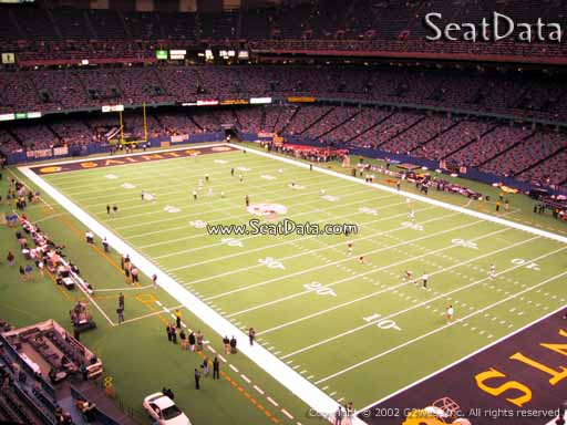 Seat view from section 534 at the Mercedes-Benz Superdome, home of the New Orleans Saints