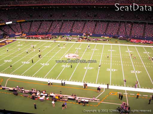 Seat view from section 543 at the Mercedes-Benz Superdome, home of the New Orleans Saints
