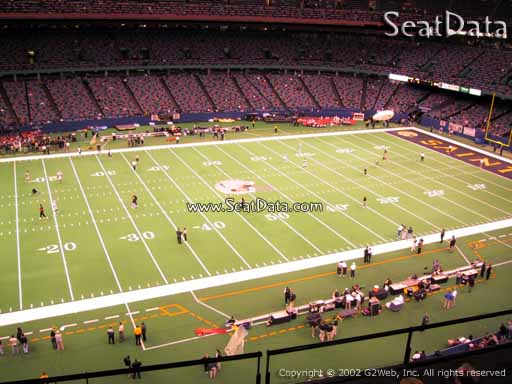 Seat view from section 551 at the Mercedes-Benz Superdome, home of the New Orleans Saints