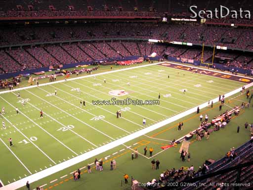 Seat view from section 555 at the Mercedes-Benz Superdome, home of the New Orleans Saints
