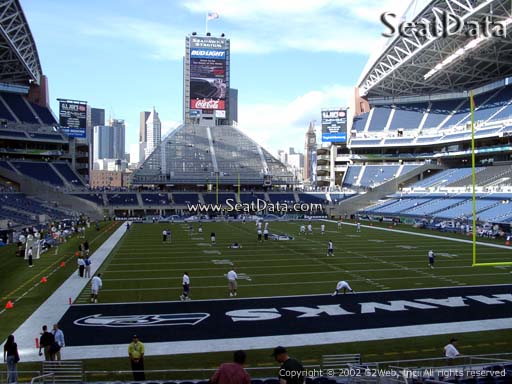 Seat view from section 124 at CenturyLink Field, home of the Seattle Seahawks
