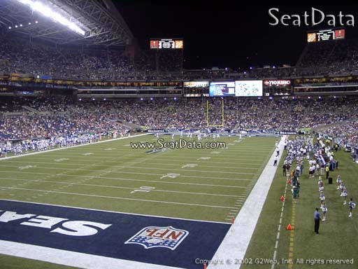 Seat view from section 143 at CenturyLink Field, home of the Seattle Seahawks