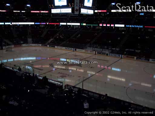 Seat view from section 206 at the Canadian Tire Centre, home of the Ottawa Senators
