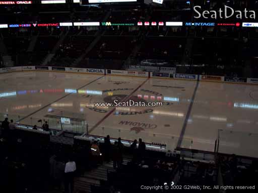 Seat view from section 207 at the Canadian Tire Centre, home of the Ottawa Senators