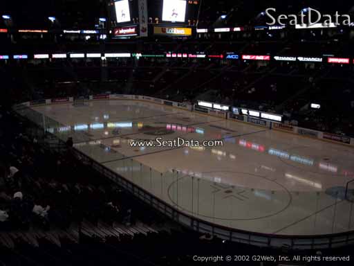 Seat view from section 218 at the Canadian Tire Centre, home of the Ottawa Senators