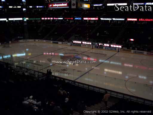 Seat view from section 220 at the Canadian Tire Centre, home of the Ottawa Senators